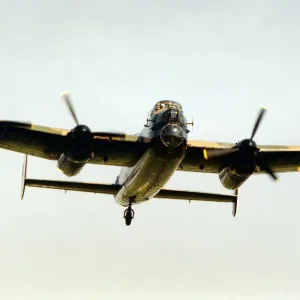 EVALUATION SCAN ONLY. A Second World War Avro Lancaster bomber pictured leaving RAF