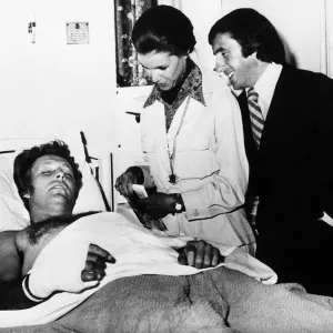 Evel Knievel in Hospital 1975 Print Evel Knievel in Hospital 1975 Print