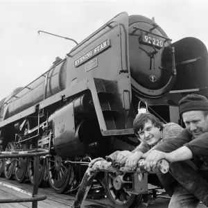 Evening Star train at Tyseley Locomotive Works, Birmingham Railway Museum. 4th June 1982 Evening Star train at Tyseley Locomotive Works, Birmingham Railway Museum. 4th June 1982