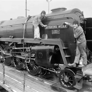 Evening Star train at Tyseley Locomotive Works, Birmingham Railway Museum. 4th June 1982 Evening Star train at Tyseley Locomotive Works, Birmingham Railway Museum. 4th June 1982