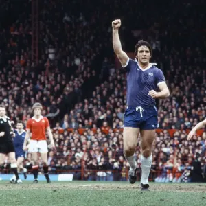 Everton footballer Bob Latchford in action during the League Division One match against Everton footballer Bob Latchford in action during the League Division One match against