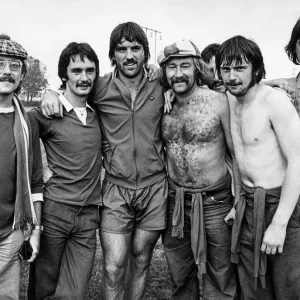 Everton footballer Bob Latchford meets the fans who drove to Milan in a minibus for their Everton footballer Bob Latchford meets the fans who drove to Milan in a minibus for their