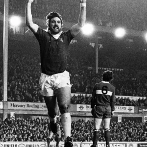 Everton's Bob Latchford Celebrates 1974 Print