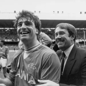 Everton manager Howard Kendall and Kevin Ratcliffe acknowledge the applause of the fans Everton manager Howard Kendall and Kevin Ratcliffe acknowledge the applause of the fans