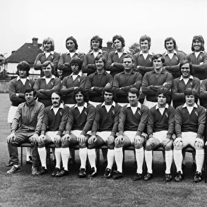 Everton squad pose for a group photograph, July 1973. Back row left to right