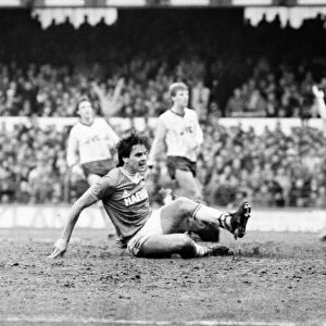 Everton v. Arsenal. March 1985 MF20-13-035 The final score was a two nil victory to