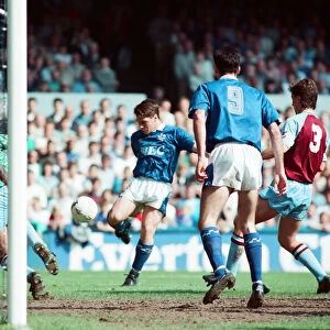 Everton v Aston Villa league match at Goodison Park May 1990