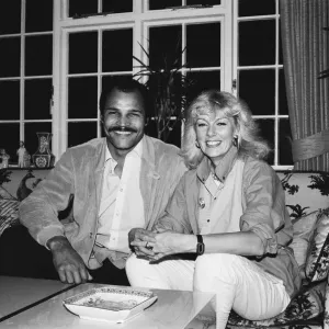 Print of John Conteh at home with wife Veronica, 5th October 1984