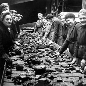 These experienced women workers at the cleaning screens of Allerdale Pit, Great Clifton