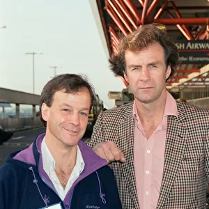 Explorer Sir Ranulph Fiennes (right) with Dr Mike Stroud. 26th October 1992