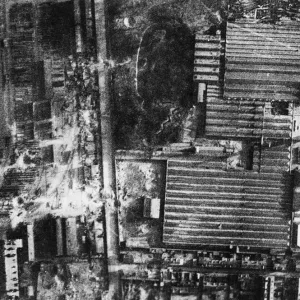 An extensive group of industrial buildings - including a weaving mill - near An extensive group of industrial buildings - including a weaving mill - near