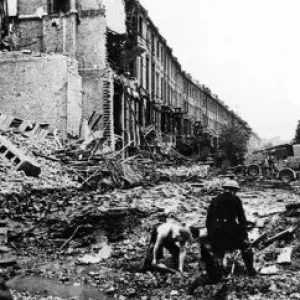 Print of Bomb Damage at Petherton Road, London Print of Bomb Damage at Petherton Road, London