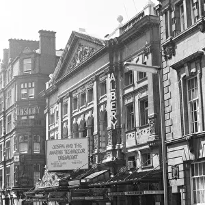 Exterior view of the Albery theatre in St Martins Lane, London Circa 1971