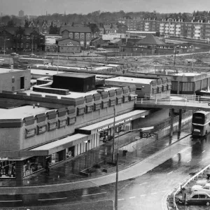 Exterior view of the new Salford shopping precinct. 15th November 1971