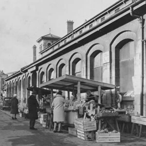 Exterior view of Newton Abbot butter market in February 1964