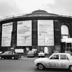 Exterior View of the Roundhouse Print, London 1968