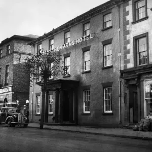 Exterior view of the Trewythen Arms hotel in the town of Llandidloes in Montgomeryshire Exterior view of the Trewythen Arms hotel in the town of Llandidloes in Montgomeryshire