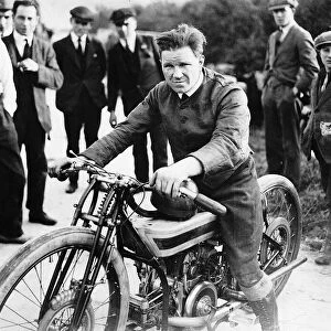 F W Dixon winner of the solo motion cycle climb DBase circa 1920s