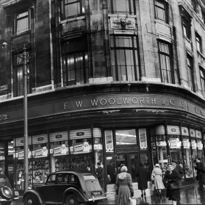 F W Woolworth Store Print, Manchester 1956 F W Woolworth Store Print, Manchester 1956
