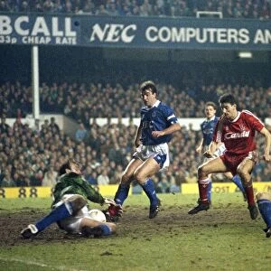FA Cup Fifth Round replay at Goodison Park. Everton 4 v Liverpool 4 after extra