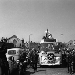 FA Cup Final 1964 West Ham Coach Parades through East End of London