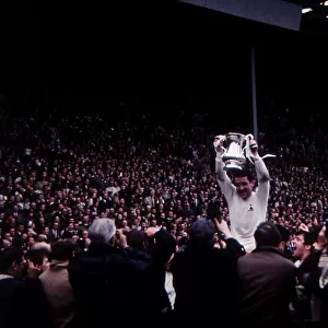 FA Cup final 1967 Tottenham Hotspur v. Chelsea. Dave Mackay holding up the trophy