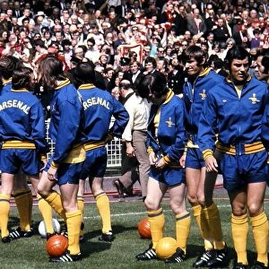 FA Cup Final 1971- Arsenal v Liverpool Arsenal team line up for the royal