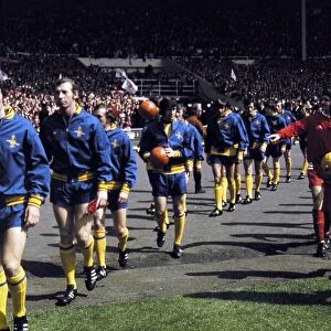 FA Cup Final 1971- Arsenal v Liverpool Teams enter the stadium May 1971