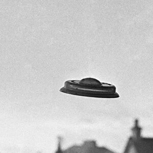 Faked UFO image created by the Hamilton Advertiser to illustrate extraterrestrial
