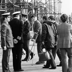 The Falklands Governor and the Royal Marines captured during the Argentinian The Falklands Governor and the Royal Marines captured during the Argentinian