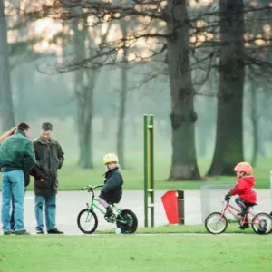 Families, day out at Stewart Park, Marton, Middlesbrough, England, 28th December 1993