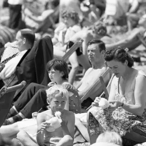 Summer Fun at Southend Beach, 1963 Print