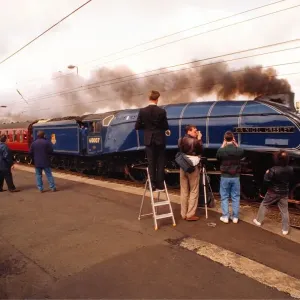 Sir Nigel Gresley at Morpeth Station Print 29th April 1995 Sir Nigel Gresley at Morpeth Station Print 29th April 1995