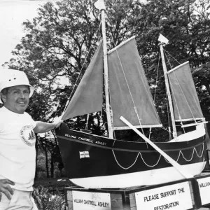 A vintage West Wales lifeboat, the William Cantrell Ashley, in print