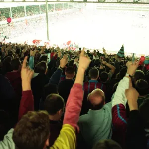 Fans in the Holte End stand in the final game before it was demolished Fans in the Holte End stand in the final game before it was demolished