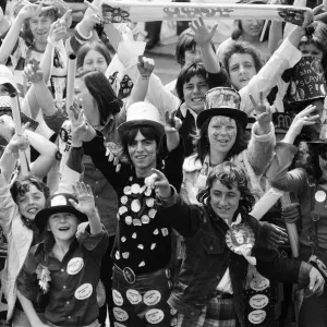 Fans of pop group Slade get ready for the invasion of Earls Court tonight where the group Fans of pop group Slade get ready for the invasion of Earls Court tonight where the group