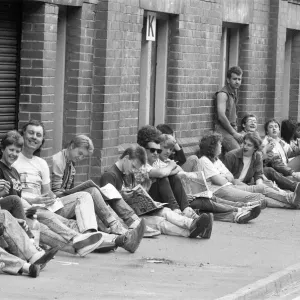 Fans queue outside football ground ahead of Bruce Springsteen Concert at Villa Park