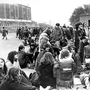 Fans queueing at St. Jamess Park, Newcastle for tickets for a Rolling Stones concert