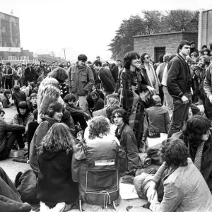Fans queueing at St. Jamess Park, Newcastle for tickets for a Rolling Stones concert Fans queueing at St. Jamess Park, Newcastle for tickets for a Rolling Stones concert