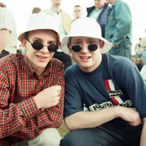 Fans watching Oasis in concert at Knebworth, Hertfordshire. 11th August 1996 Fans watching Oasis in concert at Knebworth, Hertfordshire. 11th August 1996