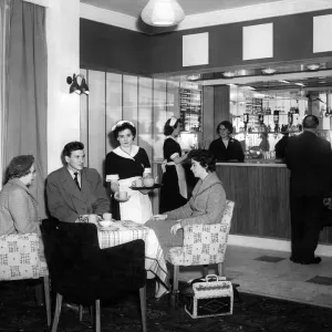 1956 Print: Glasgow Central Station Bar Design