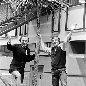 Far from being tired are Breakfast TV AM presenters David Frost and Michael Parkinson