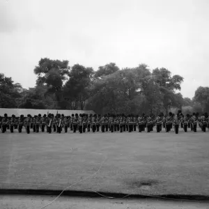 The farewell parade of the 3rd Battalion of the Grenadier Guards in the garden of The farewell parade of the 3rd Battalion of the Grenadier Guards in the garden of