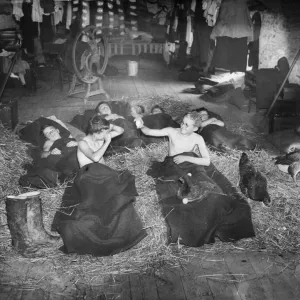 Print of Farm Hand Youth Sleeping Quarters, 1943 Print of Farm Hand Youth Sleeping Quarters, 1943