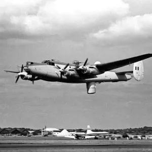 Farnborough Airshow. Avro Shackelton in flight. 2nd September 1952