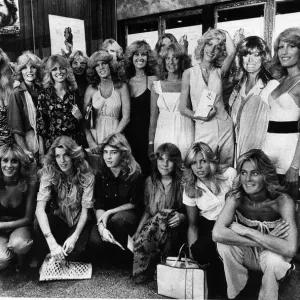 Farrah Fawcett Majors with Lookalikes Print 1978