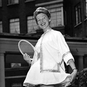 Fashion 1950 s: Tennis star Angela Buxton, who will play in the women