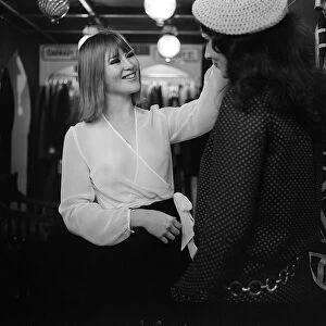 Fashion - Carnaby Street Shop - Feb 1968 A shop assistant wearing a see through