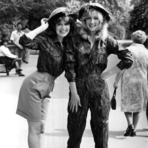 Fashion - Misc. Military styles. Models Tina Thomas (left