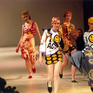 Fashion Show October 1988 Models walking down catwalk wearing Hyper Hyper ban